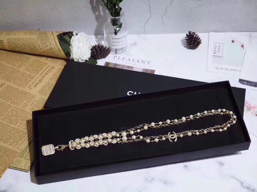  chanel 毛衣链，双层金色毛衣链配吊坠！ 正品1万+官网材质，黄铜➕施华洛珠子