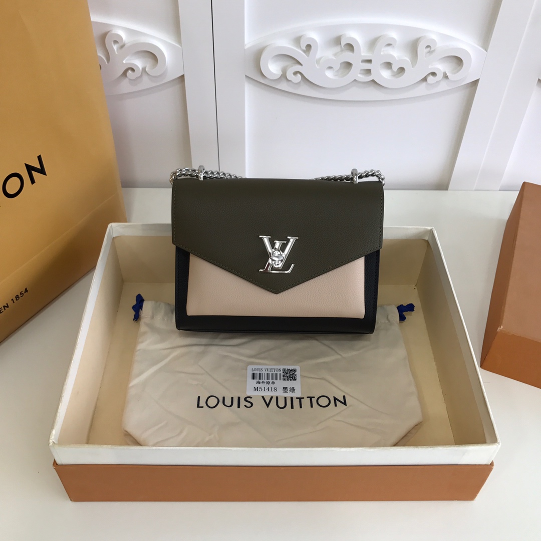 What’s the best to buy replica
 Louis Vuitton LV Mylockme BB Bags Handbags Most Desired
 Dark Green Calfskin Cowhide M51418