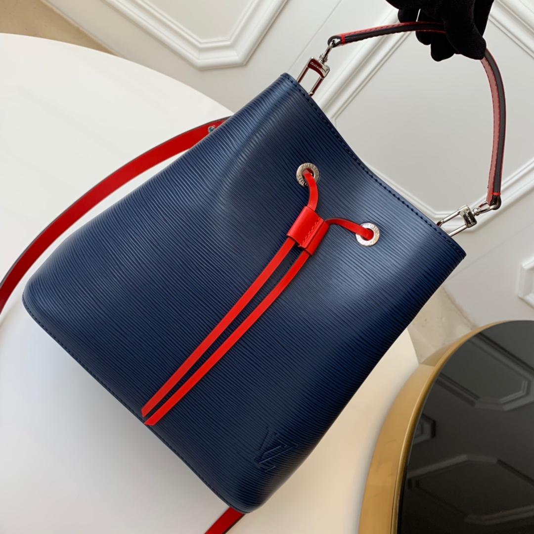 Louis Vuitton LV NeoNoe Handbags Bucket Bags Blue Green Epi Cowhide M54369