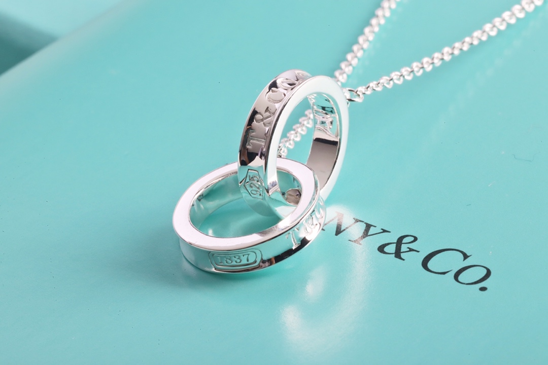Tiffany & Co. Tiff*ny&Co. 1837 双环扣锁骨项链