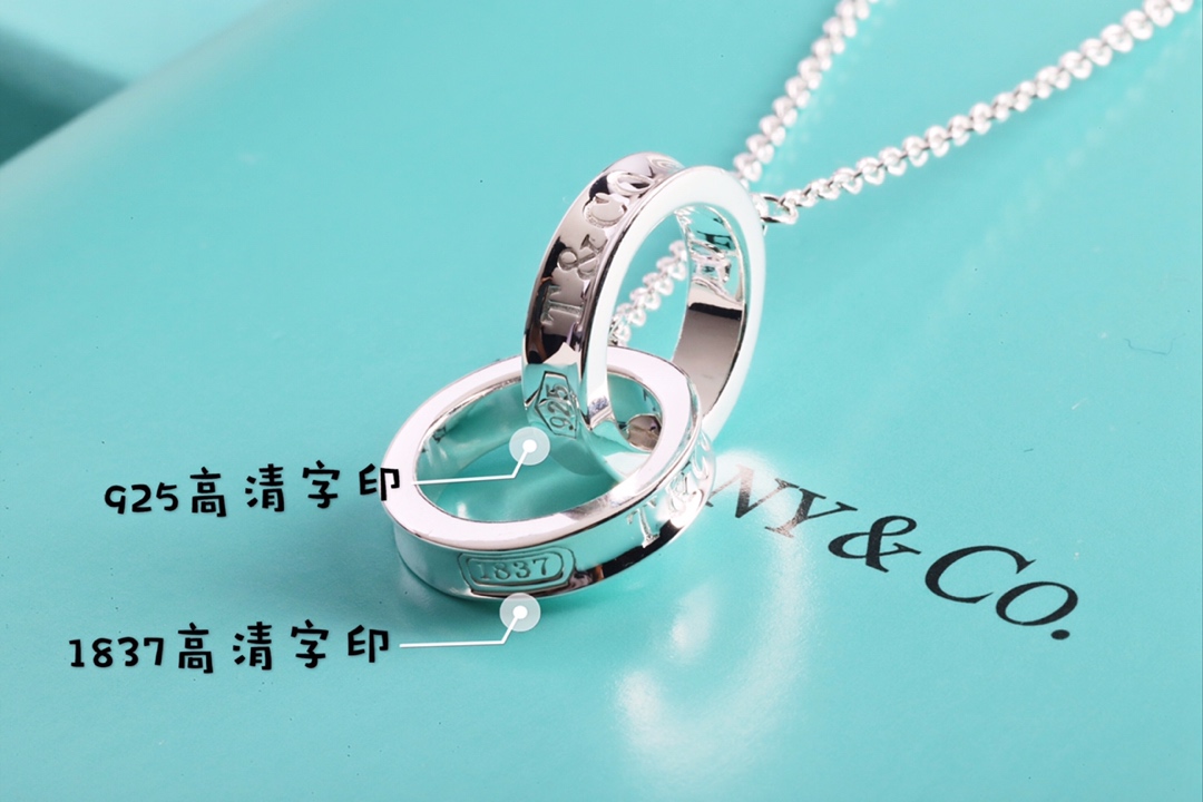 Tiffany & Co. Tiff*ny&Co. 1837 双环扣锁骨项链