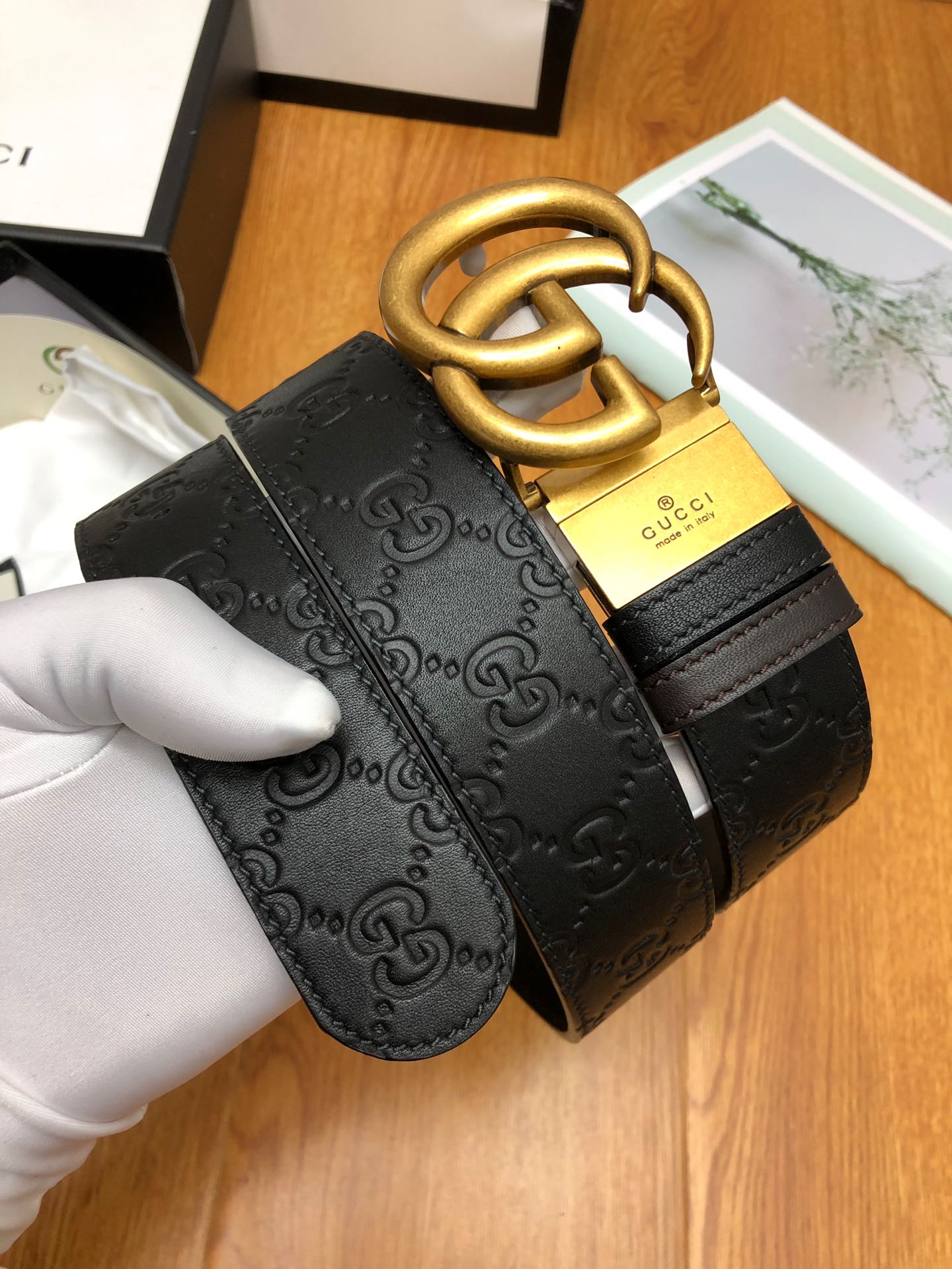 配送专柜全套礼盒包装古驰原单品质双面