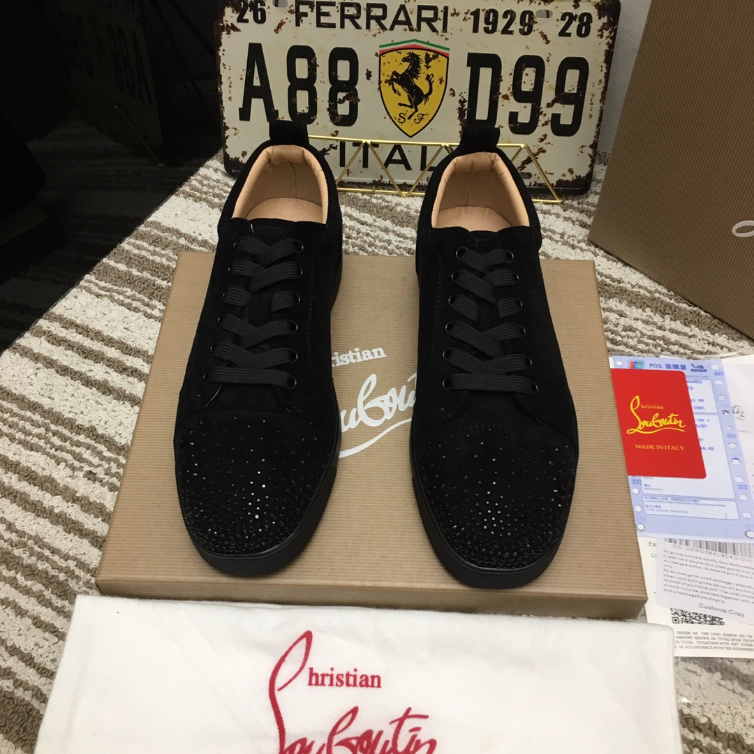 NO:729573,.christian louboutin (CL red sole shoes) counter hot diamond series, high-top casual sneakers for couples, exclusive hot style release event, latex foot pads, finished outsole sewing line [satisfied] female 35-40# male 38#-46, global supply [top version] original imported cowhide suede upper, top original leather lining, original molded tpu outsole, original 1:1 detail processing, original shoe last,,,christian louboutin,cowhide19860909.christian louboutin（CL红底鞋）专柜烫钻系列,高帮情侣休闲板鞋  独家热款发布活动乳胶垫脚成品大底车线[得意]女35-40#男38#-46,全球供货【顶级版】原版进口牛皮反绒鞋面,顶级原版皮内里,原版开模tpu大底,原版1:1细节处理,原版鞋楦,,,christian louboutin,cowhide,Men's shoes