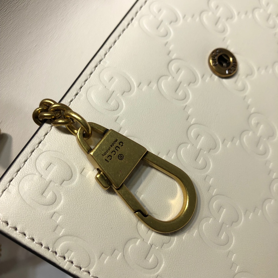 GUCCI古驰皮革双G压印饰樱桃单肩斜挎迷你包481291