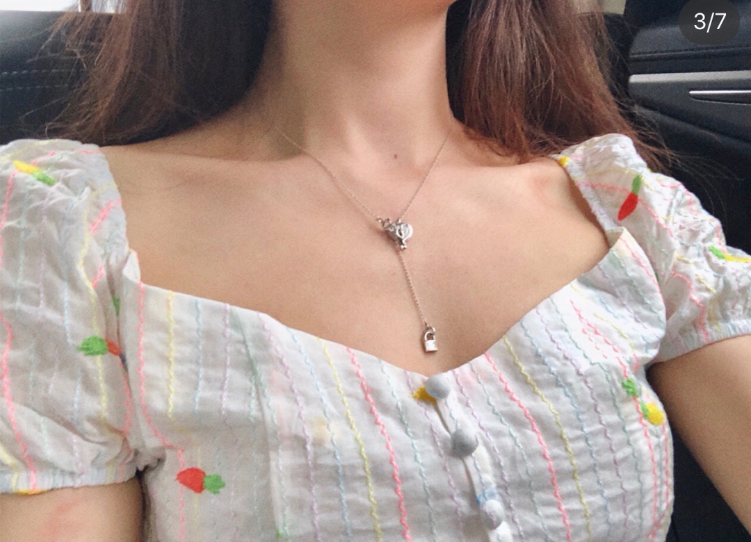 NO:103726,Beauty show Xiaohongshu hot recommendation model T-home love key lock bag necklace different ways have you got it? Tiffany necklace, tiffany, necklace19860909美女show 小红书火热推荐款 T家爱心钥匙锁包项链 不同戴法你get到了吗,蒂芙尼项链,tiffany,necklace,Jewelry