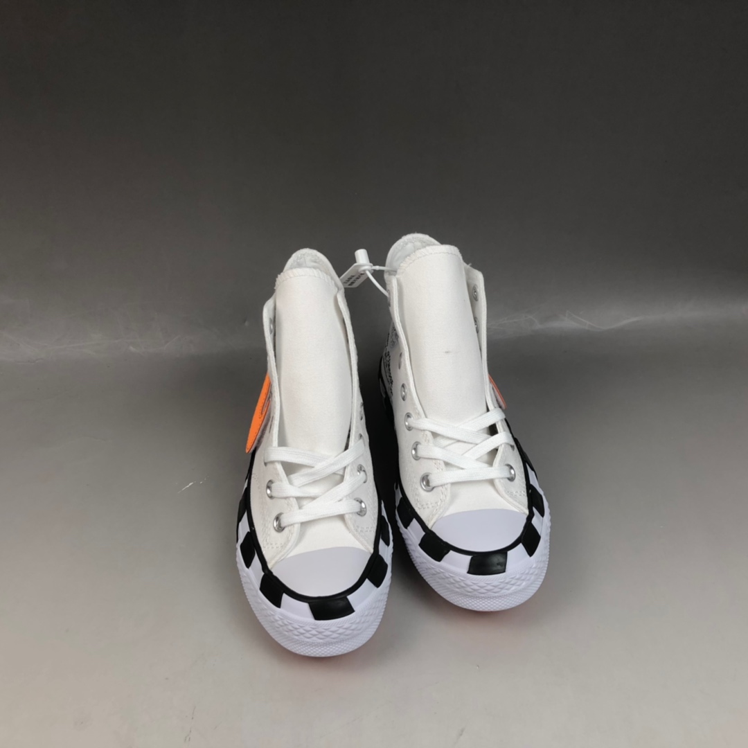 70 Off White x Converse Chuck 1970s 2.0 OW斑马白黑橘勾休闲硫化板鞋 163862C