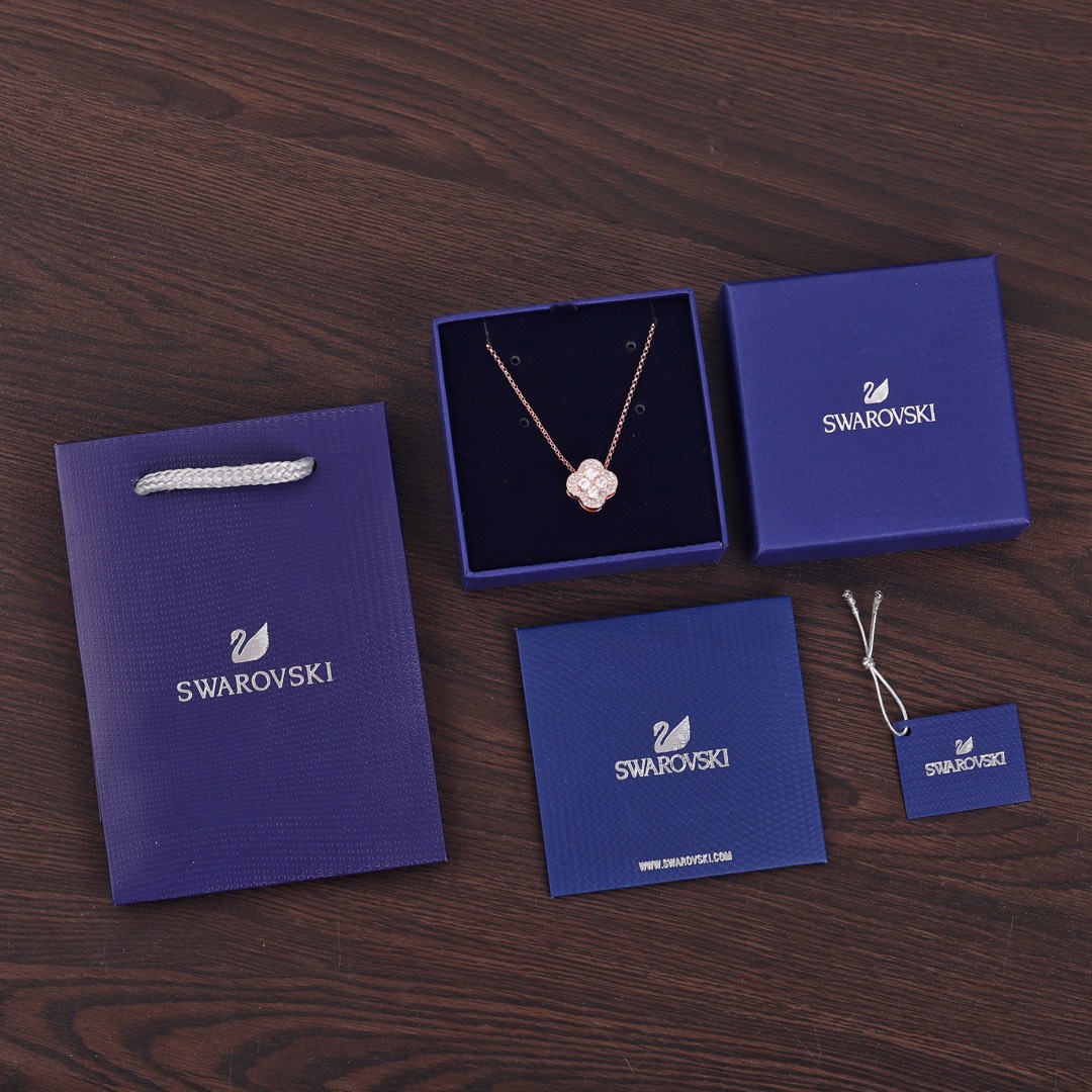 181782 [Swarovski Swarovski Delicate Clover Necklace] Elegant and Romantic tren
