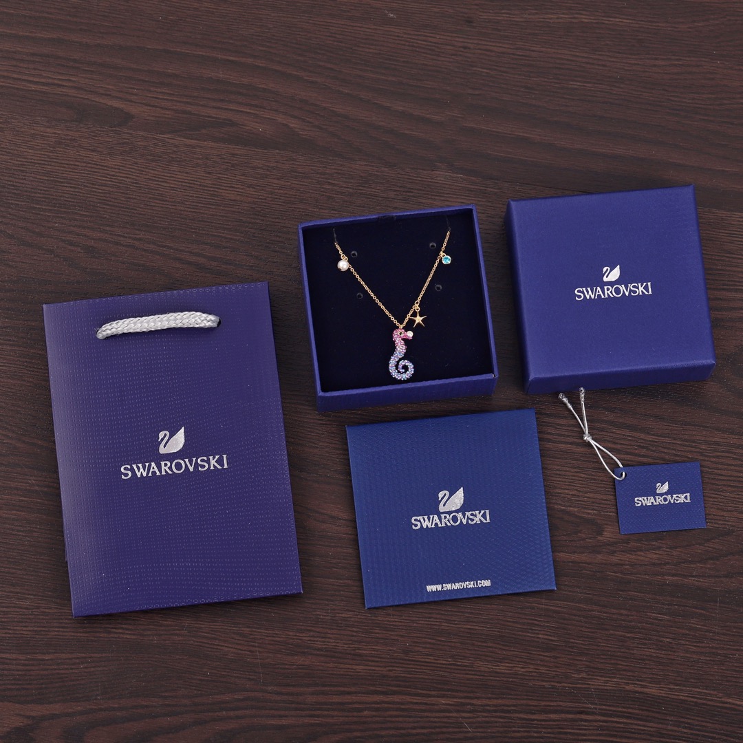 181779 [Swarovski Swarovski Delicate Seahorse Necklace] Elegant and Romantic tr