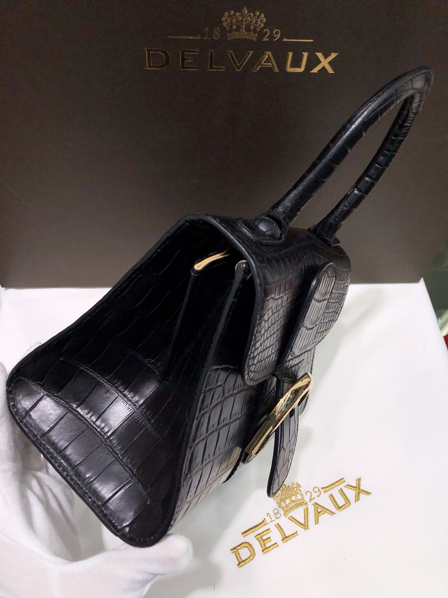 델보 브릴랑 가죽 크로커다일 가방 상세 이미지 5