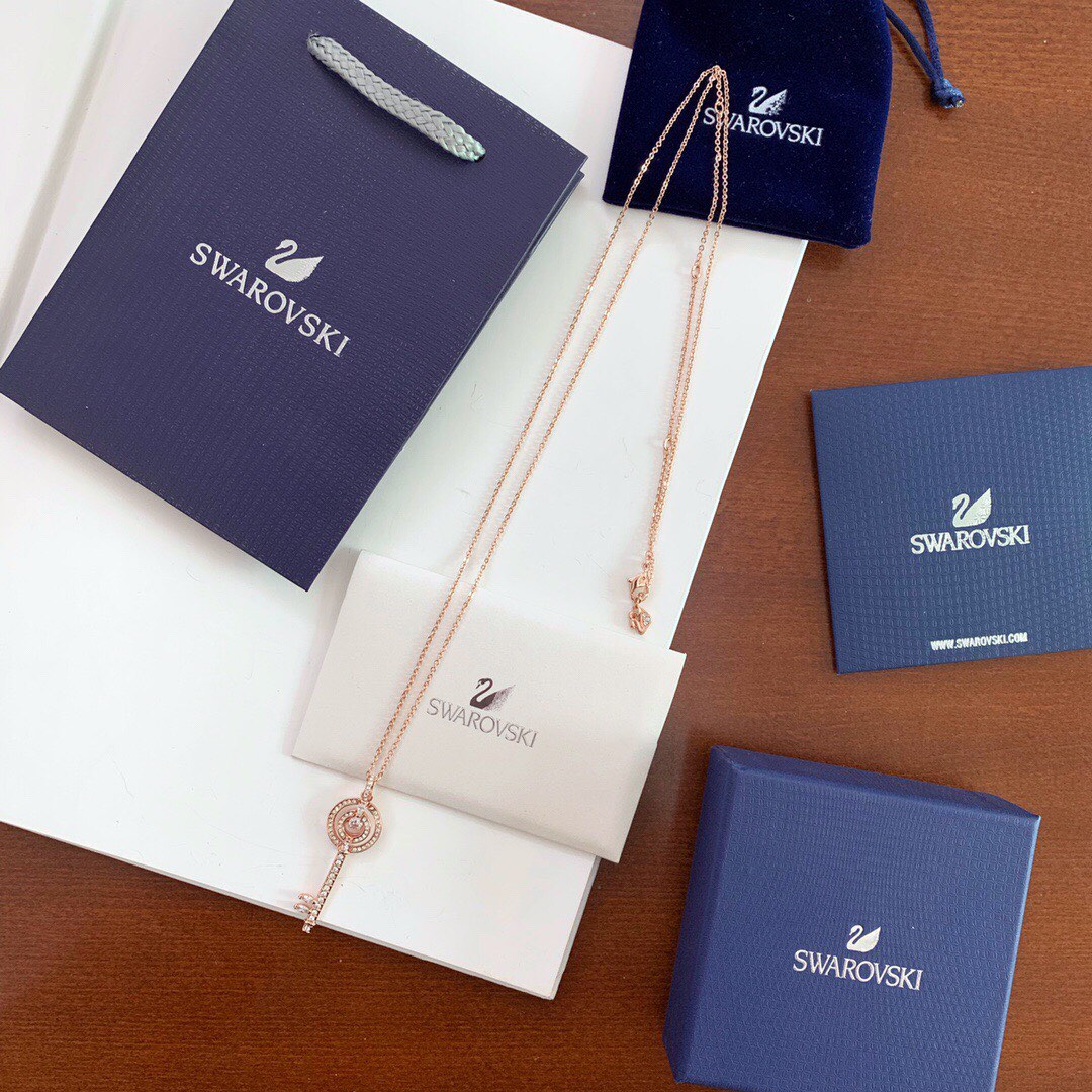 181783 [Swarovski Swarovski Exquisite Key Necklace] Elegant and Romantic trendy