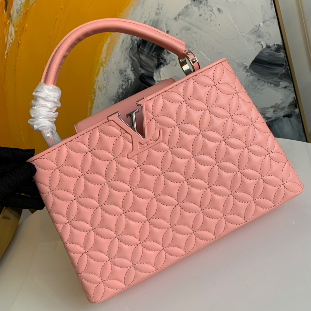 Store
 Louis Vuitton LV Capucines Bags Handbags Pink Sheepskin M55366