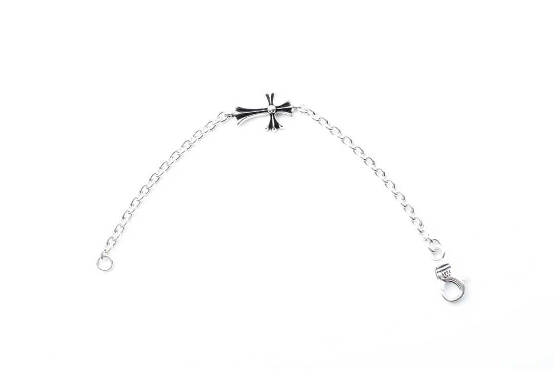 Chrome Hearts 克罗心Chrome Hearts哥特纯银S925 明星大爱 热捧……十字架 手链、EXO韩国演唱组合边伯贤同款克罗