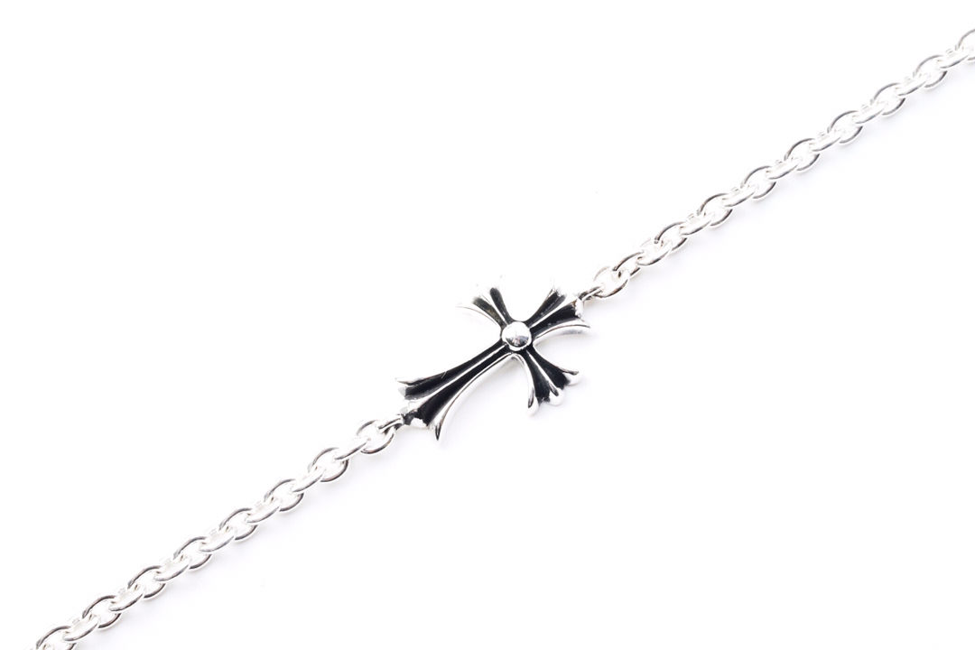 Chrome Hearts 克罗心Chrome Hearts哥特纯银S925 明星大爱 热捧……十字架 手链、EXO韩国演唱组合边伯贤同款克罗