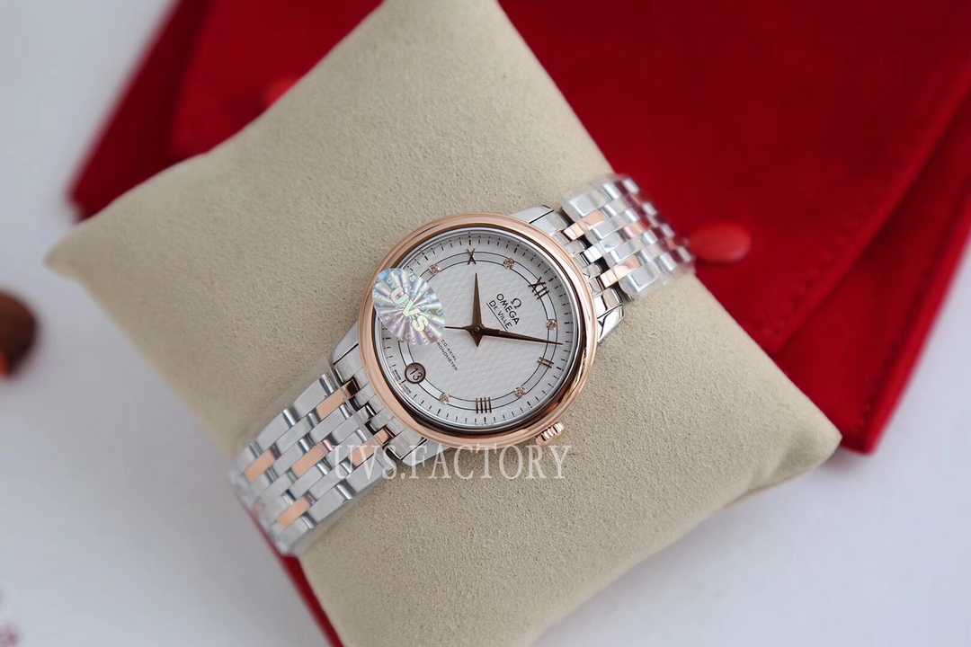 Omega Style Beige Leather Watches Watches Watches detail image 3 from source 765562