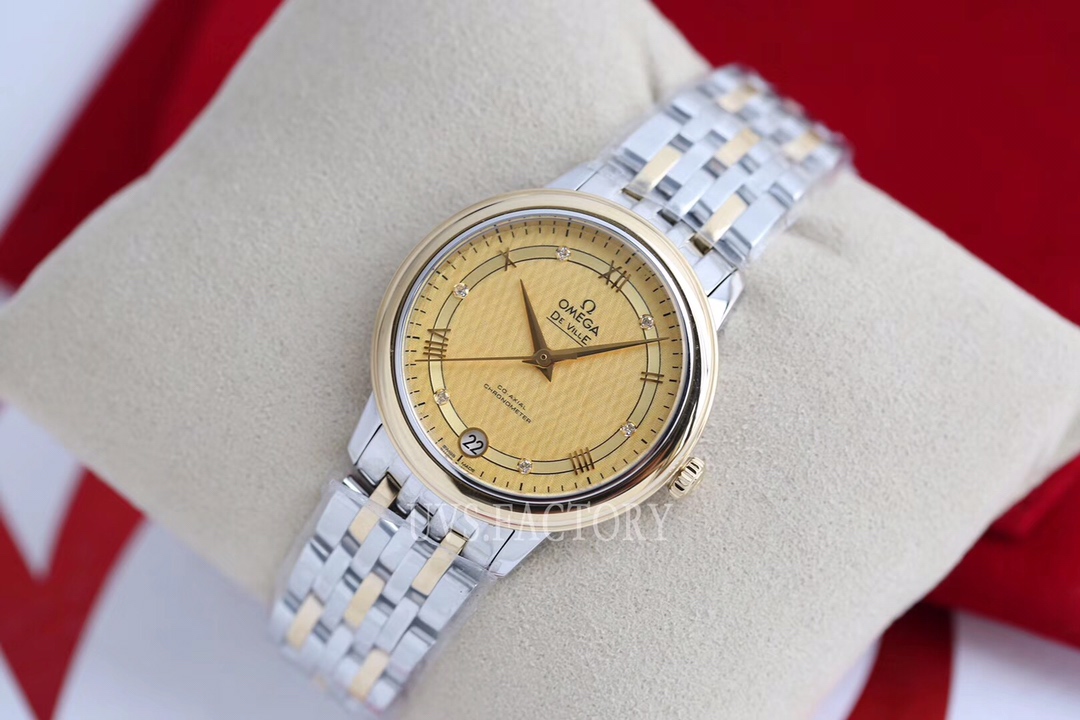 Omega Style Beige Leather Watches Watches Watches detail image 3 from source 765563