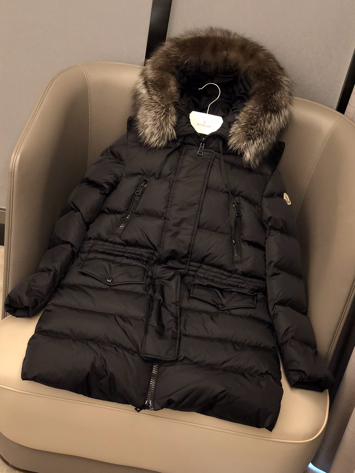Black Hooded Puffer Jacket