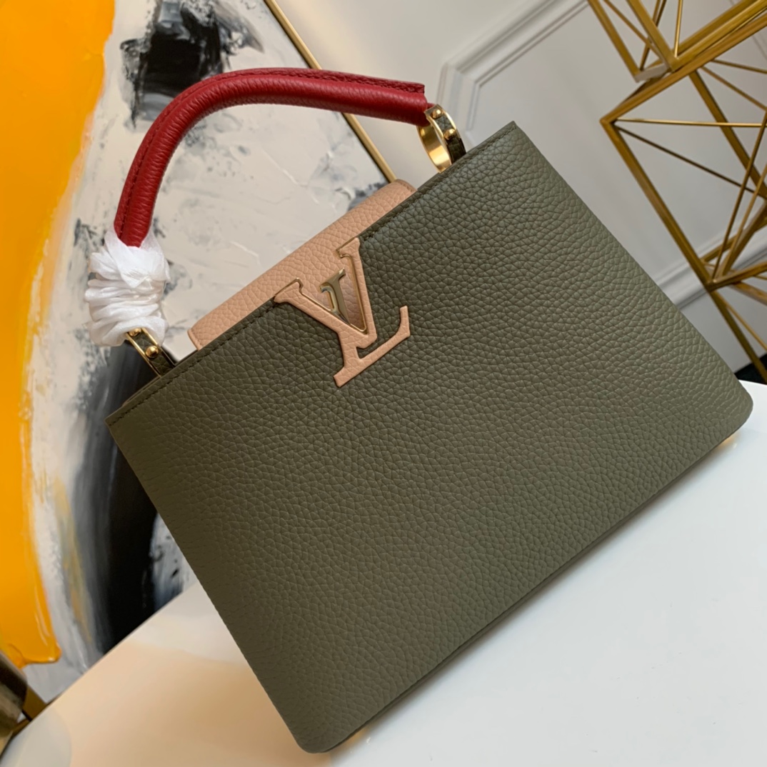 Louis Vuitton LV Capucines Bags Handbags Dark Green Taurillon Spring Collection M55359