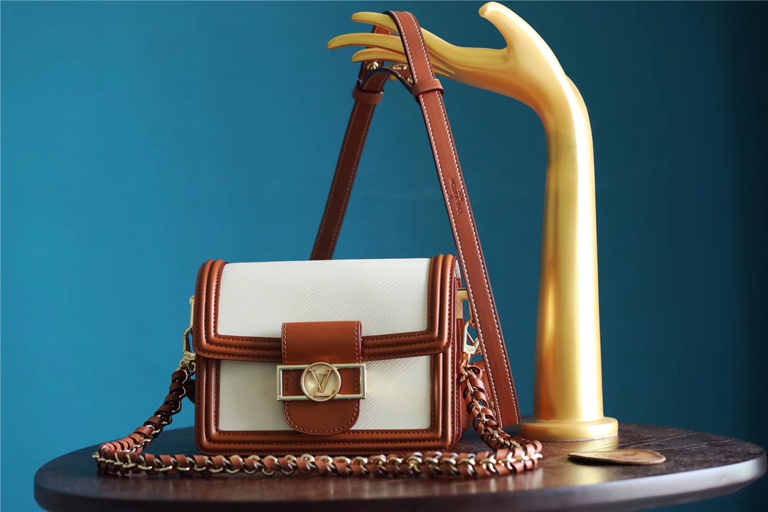 Louis Vuitton LV Dauphine Bags Handbags Epi Patent Leather Chains M90499