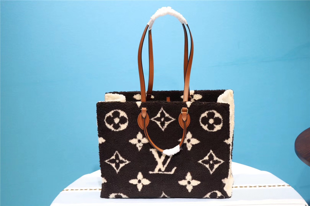 Fake High Quality
 Louis Vuitton LV Onthego 1:1
 Bags Handbags White Printing Velvet Fall/Winter Collection Mini M55420