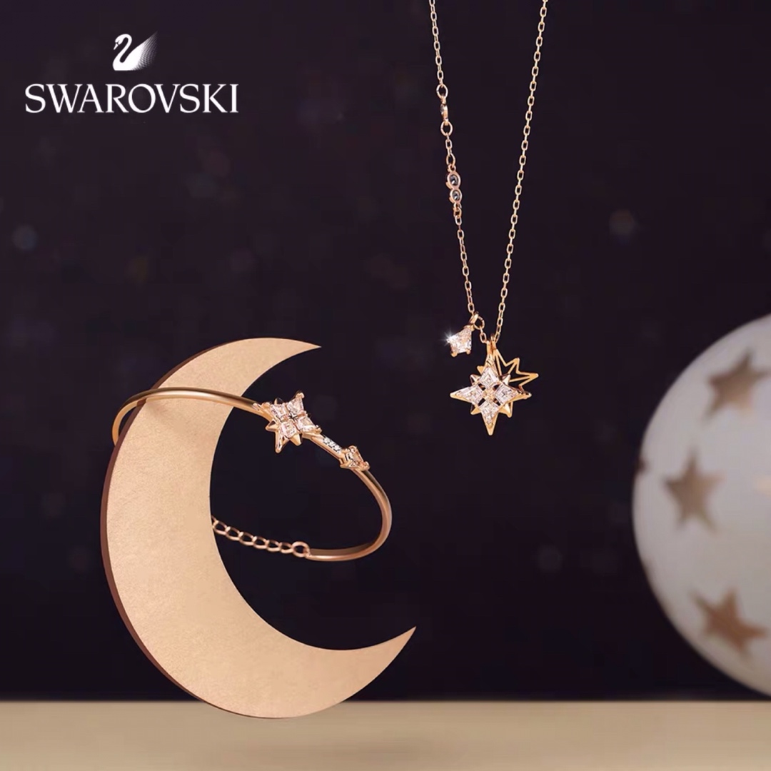 NO:896016,8090 Swarovski Romantic Star Exquisite and Chic Women's Necklace Bracelet Set, Swarovski Necklace Swarovski Bracelet, swarovski, necklace, bracelet198609098090施华洛世奇浪漫星星精巧别致女项链手链套装,施华洛项链施华洛手环,swarovski,necklace,bracelet,Jewelry