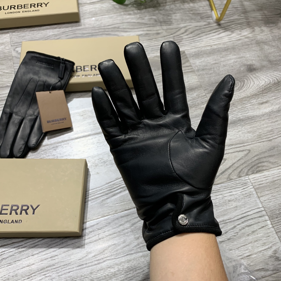 Luxury European Gloves: Cashmere-lined Lambskin with Embossed Logo, Premium Materials, Elegant Design - 图片 2