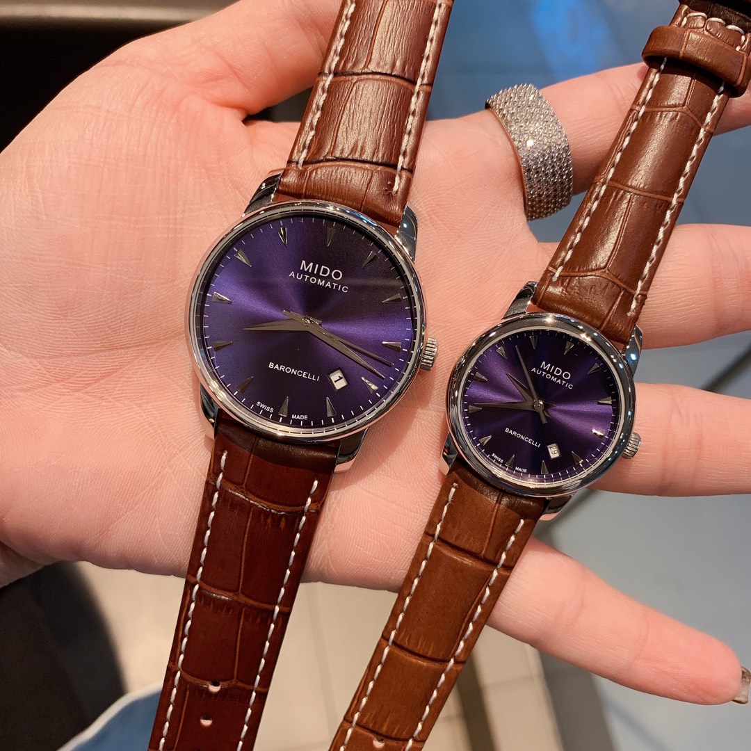 Elegant Couple Watch Set: Meen’s 8600 & Women’s M7600 Quartz Retrograde, Classic Design - 图片 8