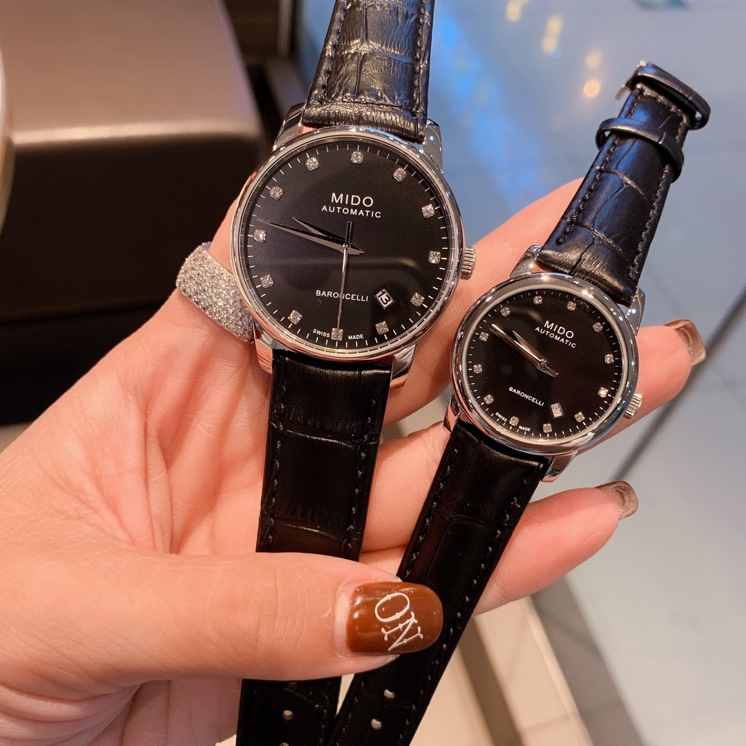 Elegant Couple Watch Set: Meen’s 8600 & Women’s M7600 Quartz Retrograde, Classic Design - 图片 4