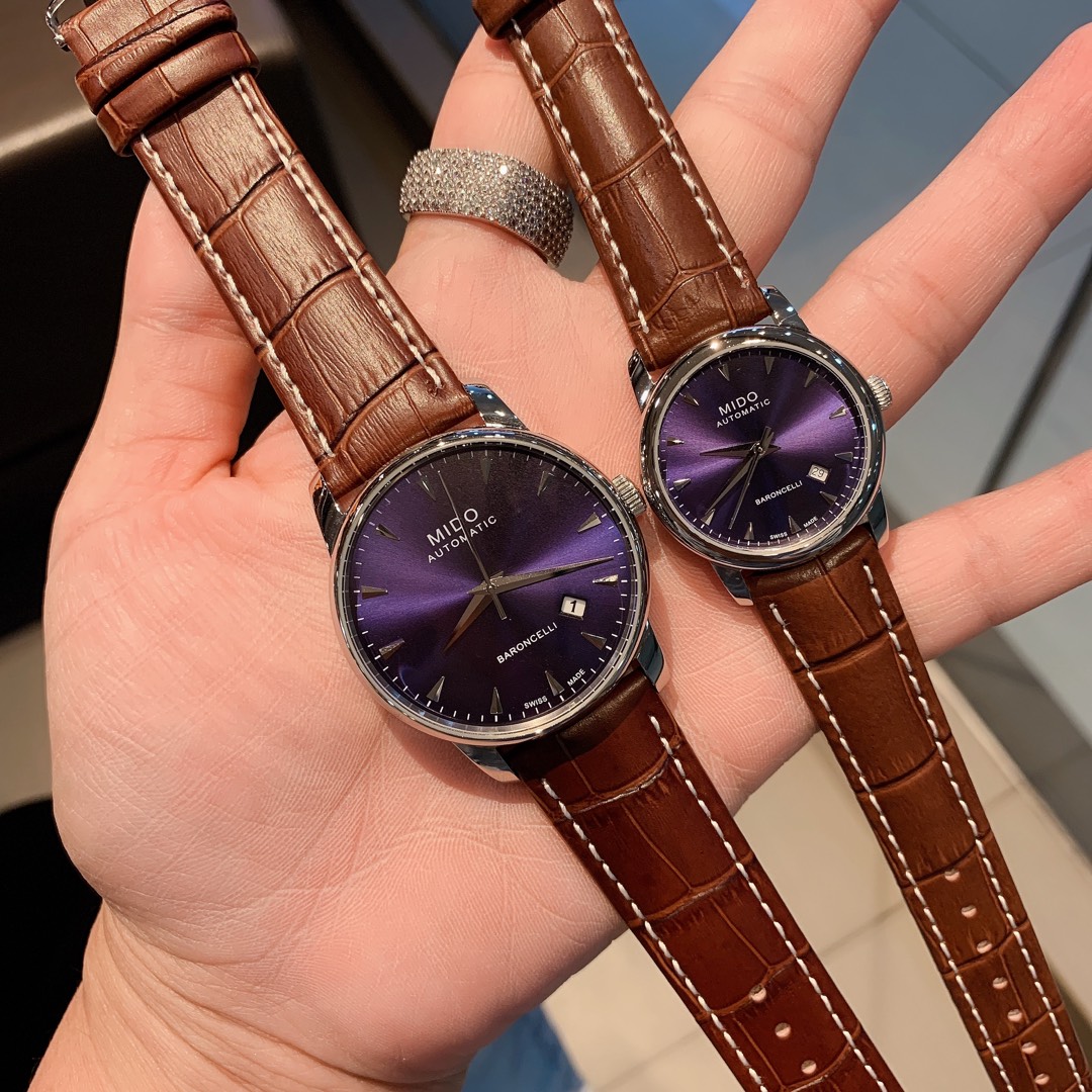 Elegant Couple Watch Set: Meen’s 8600 & Women’s M7600 Quartz Retrograde, Classic Design - 图片 7