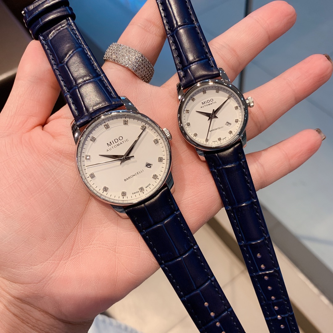 Elegant Couple Watch Set: Meen’s 8600 & Women’s M7600 Quartz Retrograde, Classic Design