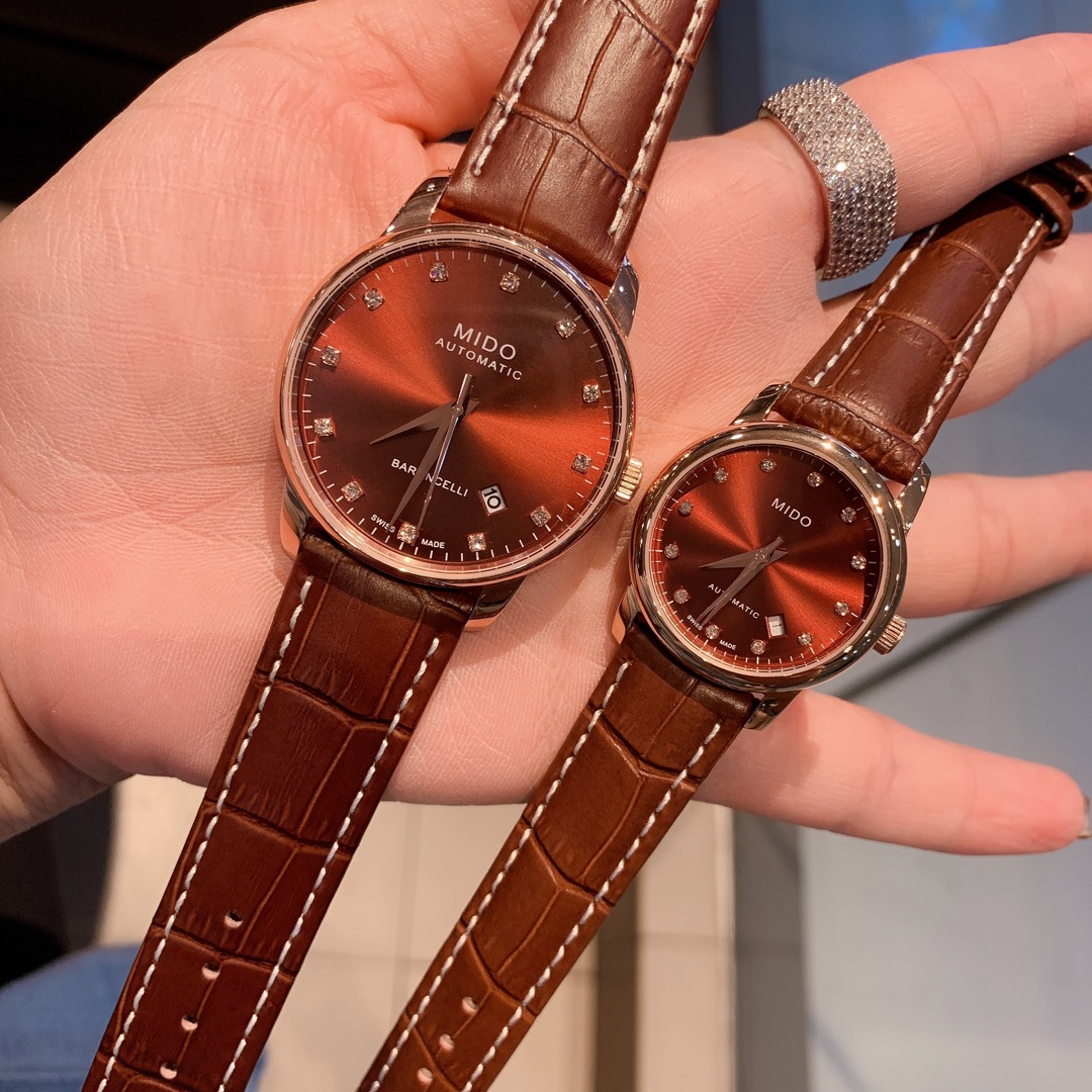 Elegant Couple Watch Set: Meen’s 8600 & Women’s M7600 Quartz Retrograde, Classic Design - 图片 6