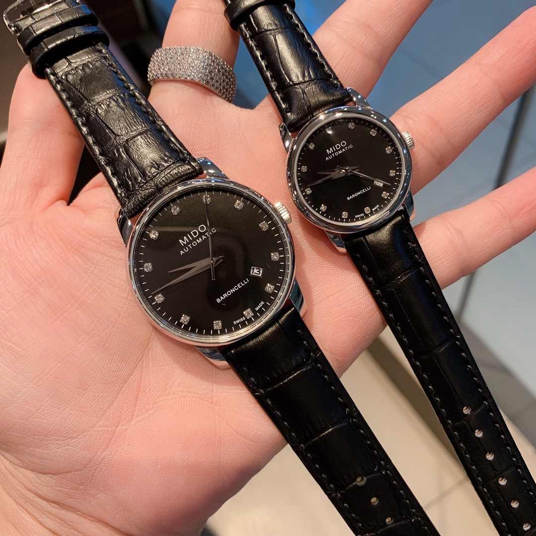 Elegant Couple Watch Set: Meen’s 8600 & Women’s M7600 Quartz Retrograde, Classic Design - 图片 3