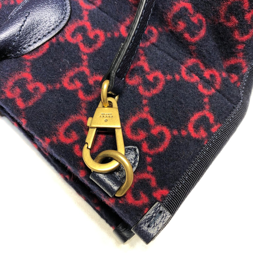 GUCCI古驰托特包GG羊毛购物袋598169