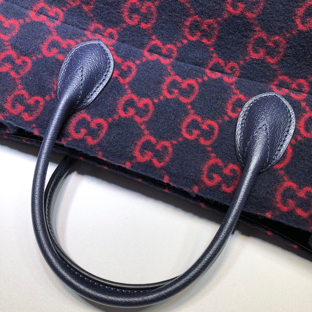 GUCCI古驰托特包GG羊毛购物袋598169
