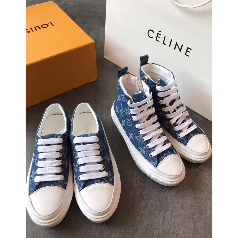 Replica How Can You
 Louis Vuitton Shoes Sneakers Blue Rose White Denim Rubber Spring/Summer Collection Sweatpants