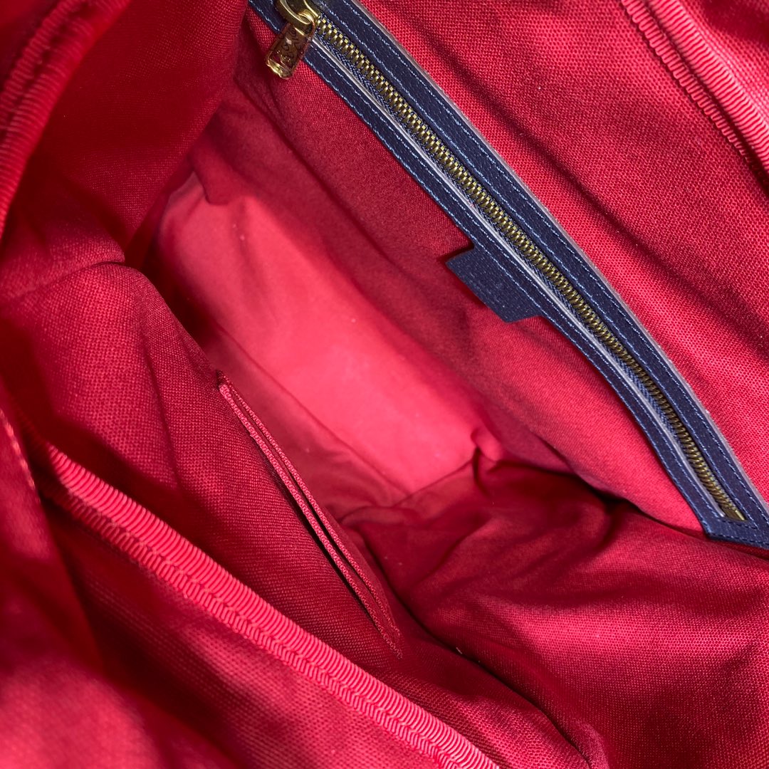 GUCCI古驰蓝色毛呢布双肩背包598184