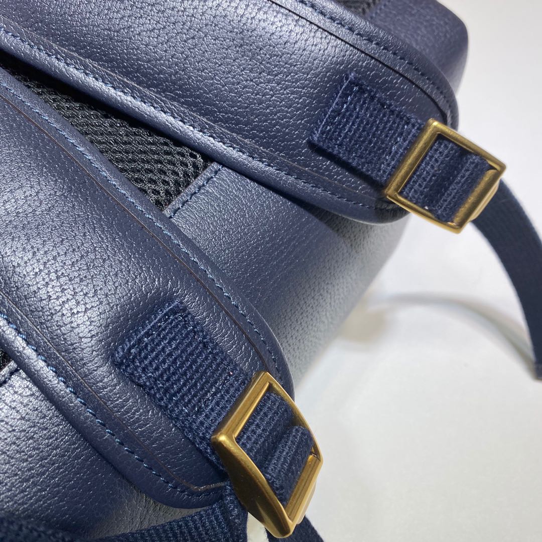 GUCCI古驰蓝色毛呢布双肩背包598184