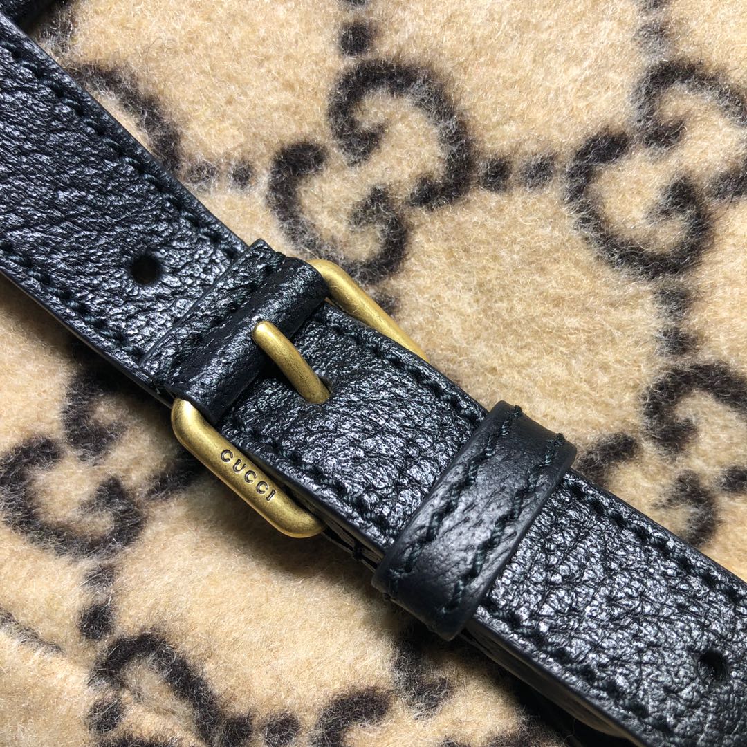 GUCCI古驰蓝色毛呢布双肩背包598184