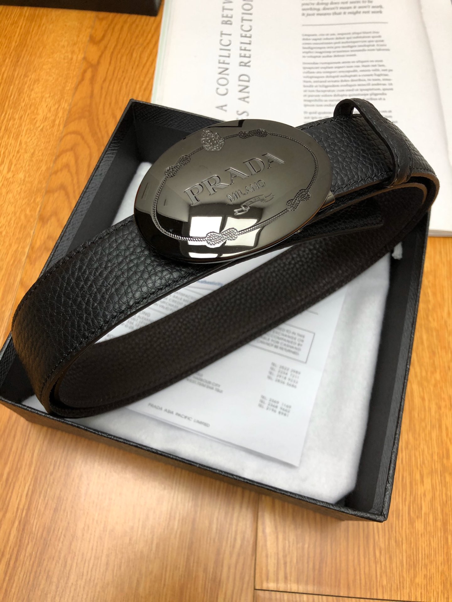 [Prada Belts]Prada: Original single-sided and double-sided cowhide with lychee