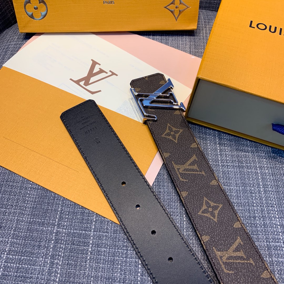 P 原单水货LV男士皮带腰带 海外原单货，宽4.0。精品钢扣与正品零距离接触，最高品质 进口头层皮零距离