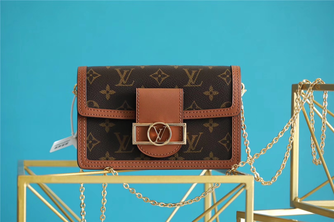 Louis Vuitton LV Dauphine Store
 Bags Handbags Gold Splicing Monogram Reverse Canvas Vintage Chains M68746
