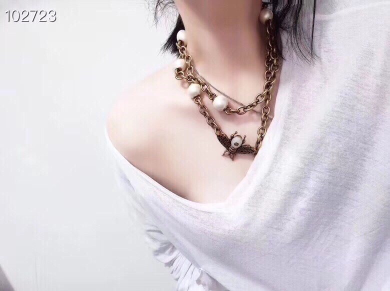 GUCCI 古驰 蜜蜂珍珠ネックレス・ウエストチェーン 多機能デザイン