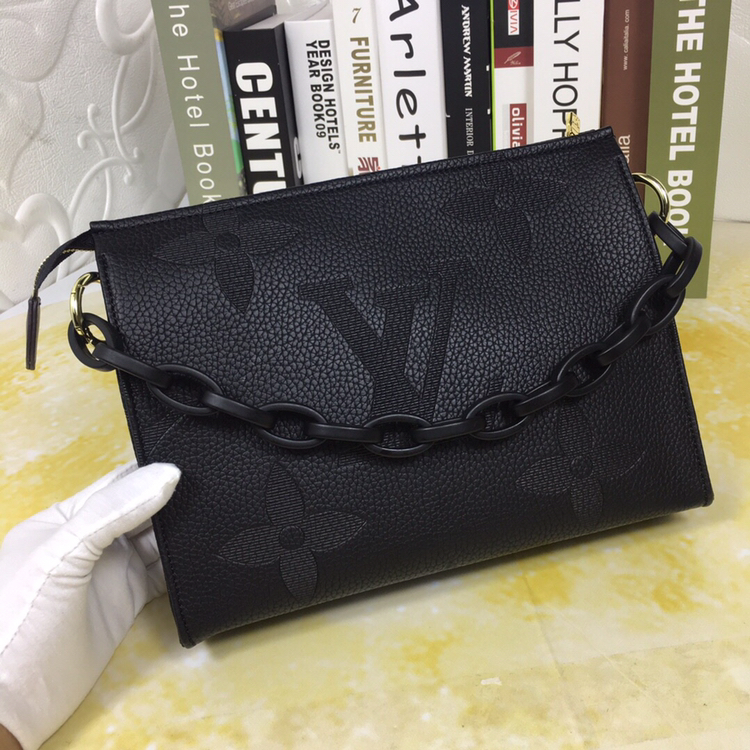 Louis Vuitton M47542 Black Monogram Empreinte 25-20-5cm crossbody everyday