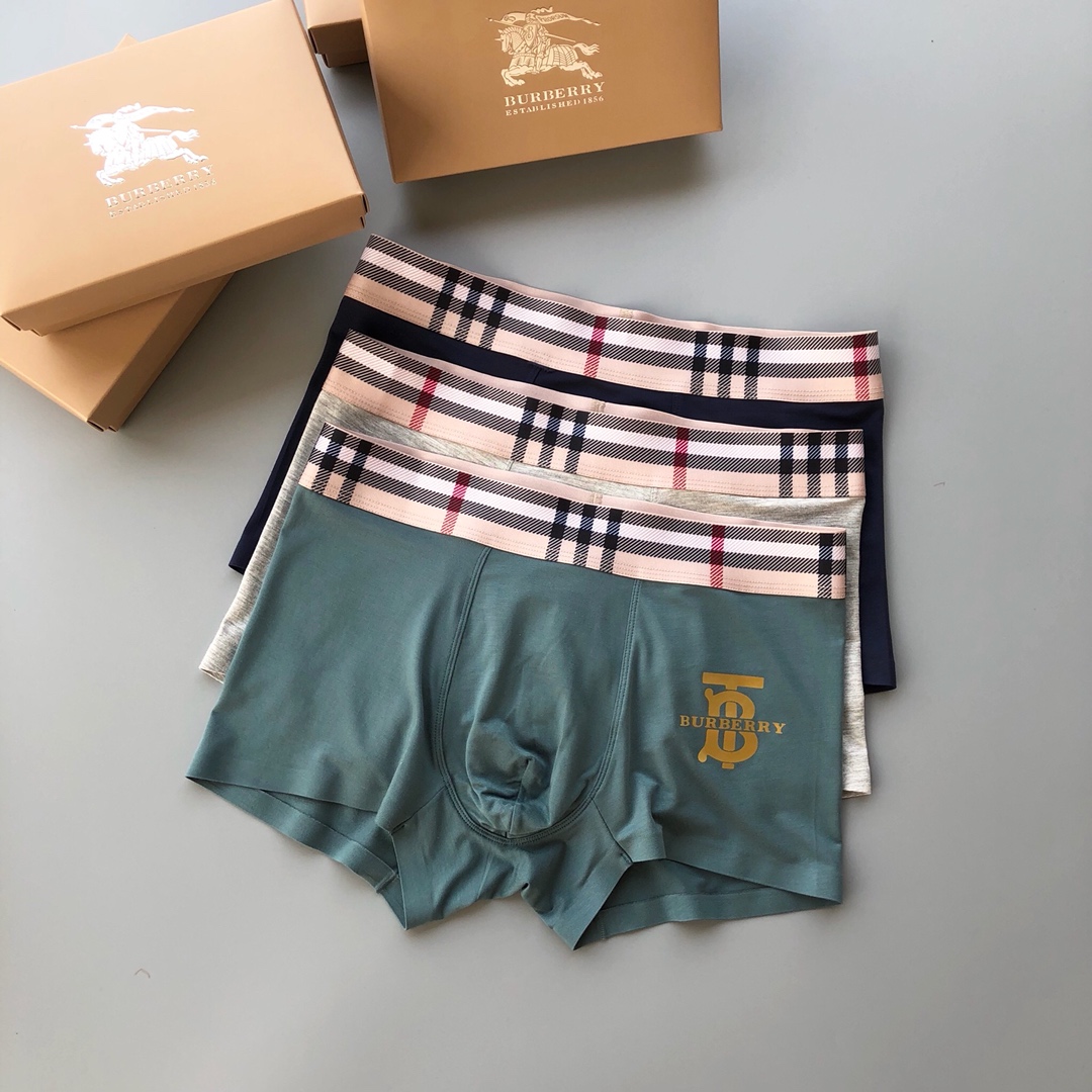  Burberry 巴宝莉！新品时尚男士内裤！外贸国外订单，高品质，无痕切割工艺 科学配 93%莫代尔+