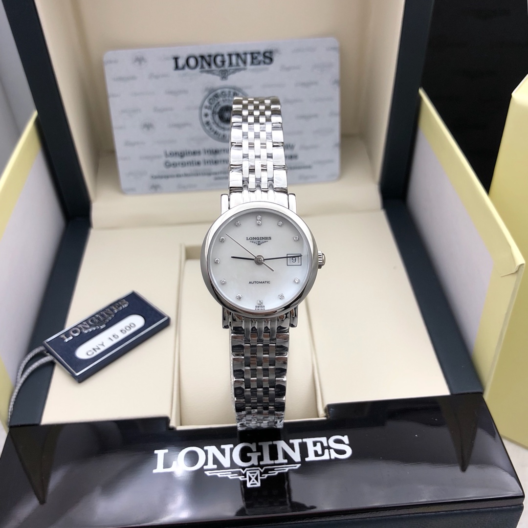 NO:859192,The same model as sister Zhiling~Longines Boya series, the exclusive first release of women’s mechanical watch!  Natural mother-of-pearl inlaid with 12 vvs1.1 diamonds, original Swiss ETA-mechanical movement, 25.5mm watch diameter, counter price +, tag bottom cover card with three numbers in one, independently numbered, one watch and one number, shipped with a full set of packaging!  ,,longines19860909志玲姐姐同款～浪琴博雅系列,女款机械表独家首发！天然贝母面镶嵌12粒vvs1.1钻石,原装瑞士ETA-机械机芯,25.5mm表径,专柜售价+,吊牌底盖卡片三码合一,独立编号一表一码,配全套包装出货！,,longines,Watch