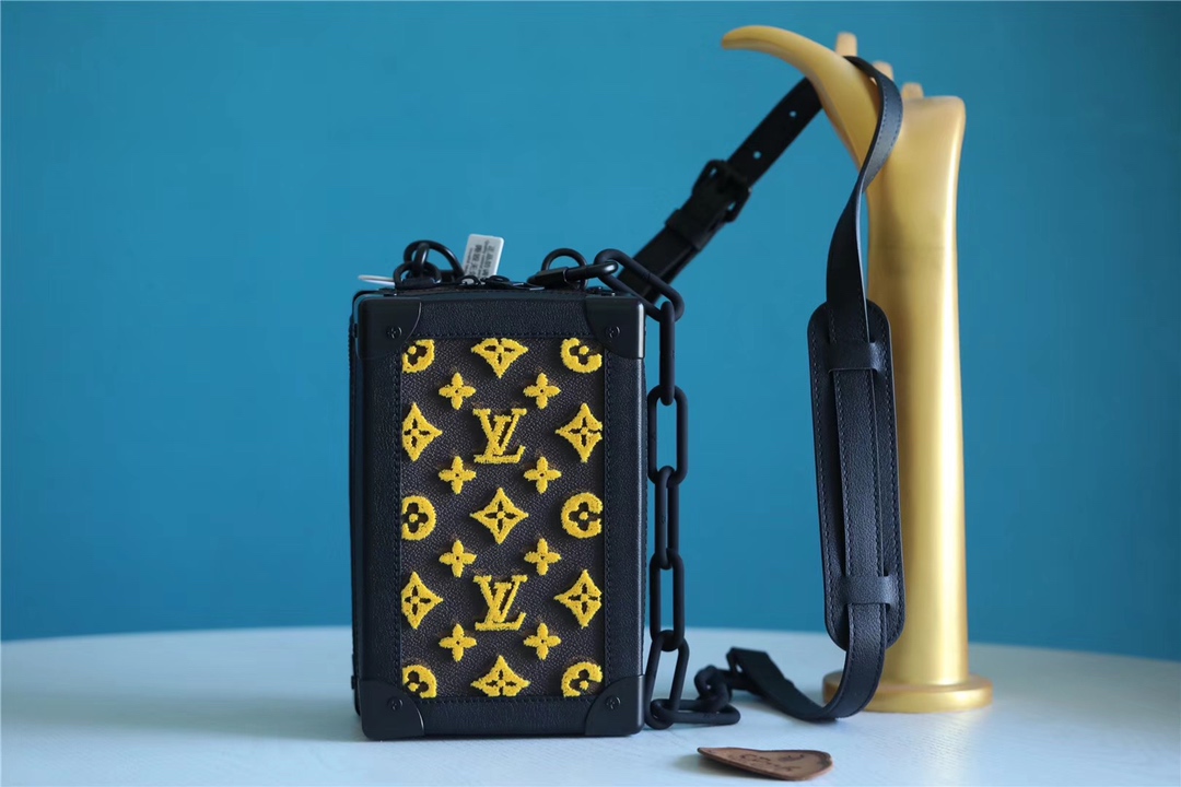 Louis Vuitton LV Soft Trunk Bags Handbags Yellow Printing Monogram Reverse Resin Chains M45044