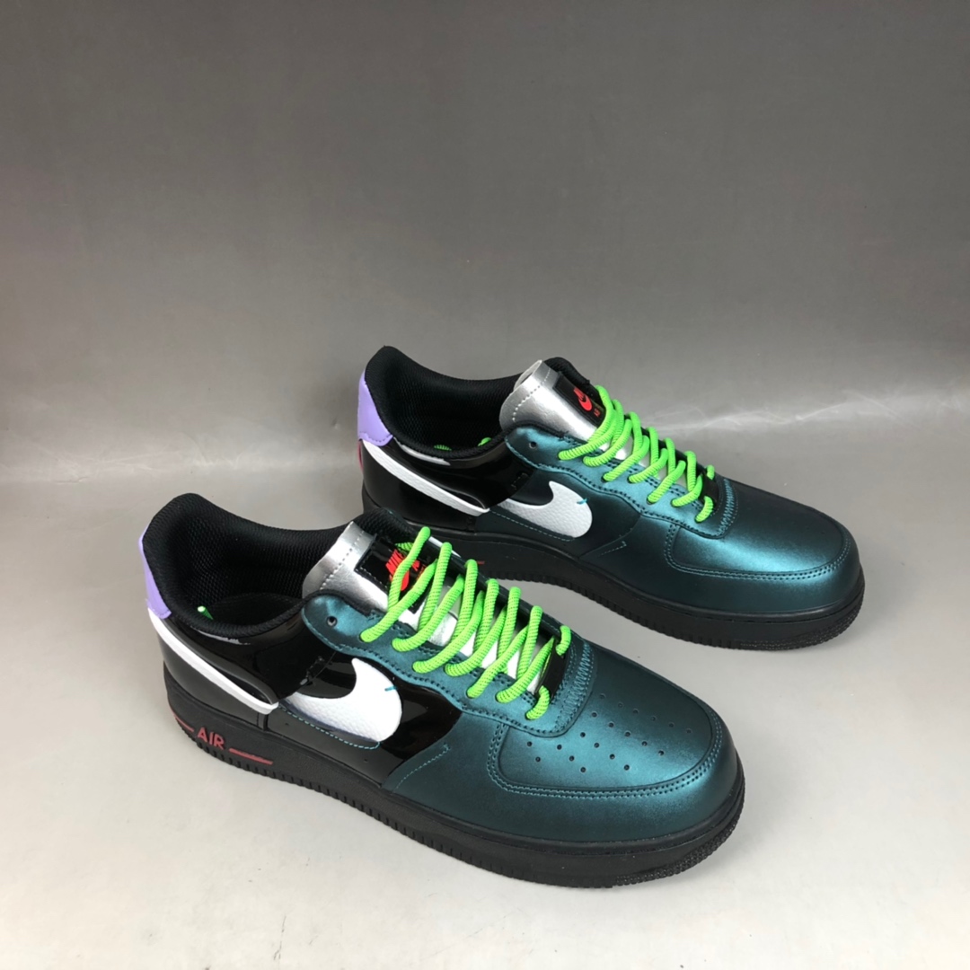 200 Nike Air Force 1 Vandalized 漆皮拼接断勾低帮休闲板鞋 CT7359-001