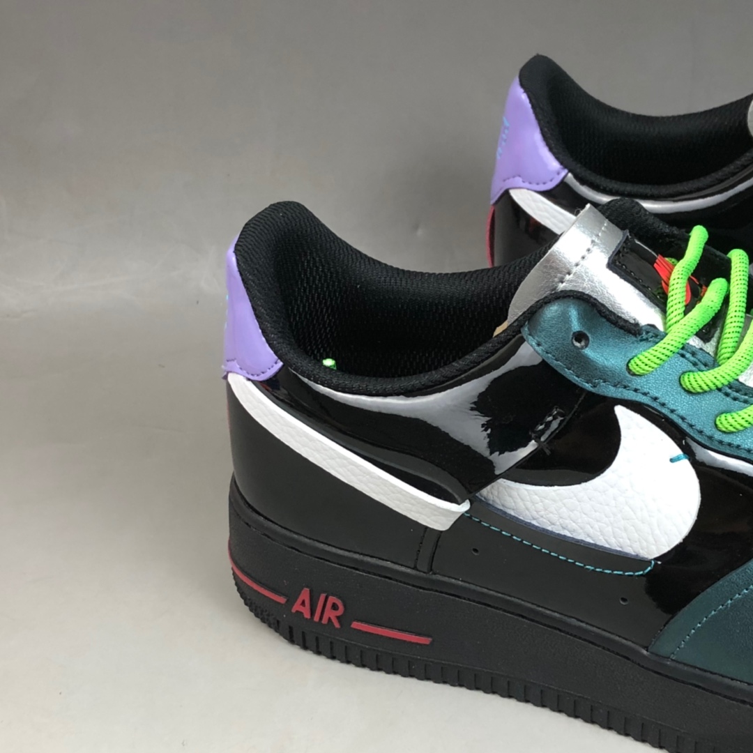 200 Nike Air Force 1 Vandalized 漆皮拼接断勾低帮休闲板鞋 CT7359-001