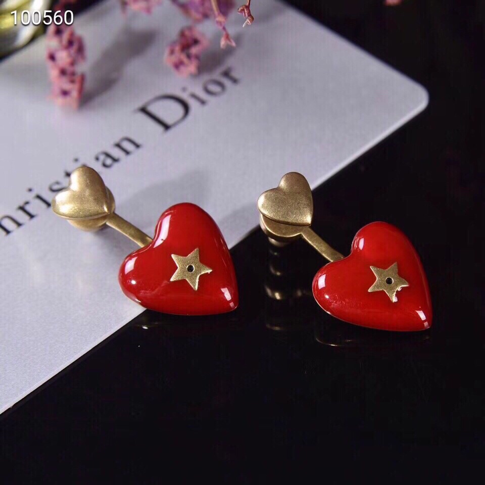 Dior Jewelry Earring Red 925 Silver