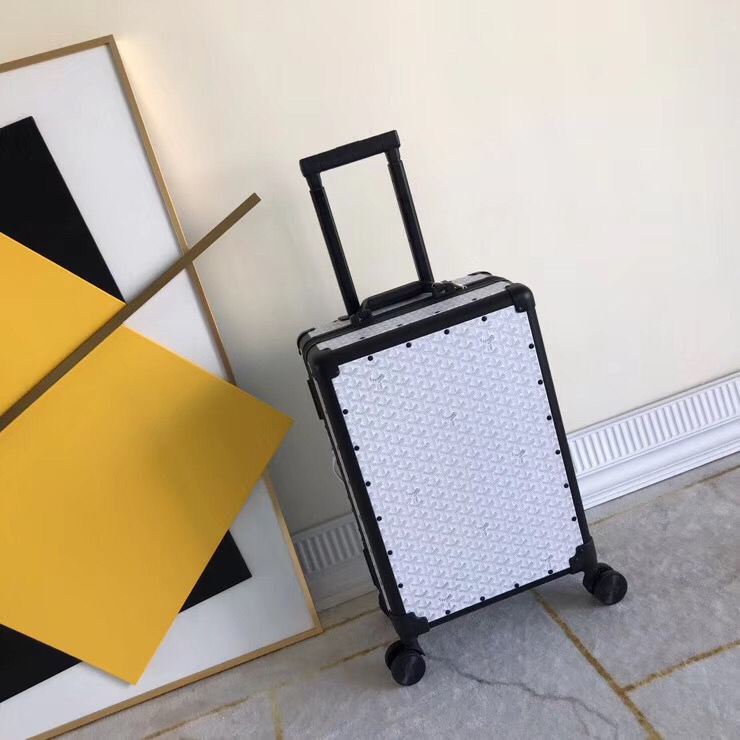 Goyard RD02 Rolling Luggage - Stylish Retro Suitcase with Iconic Print