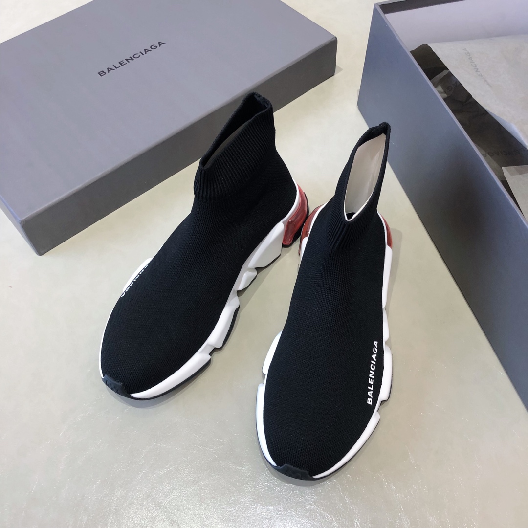 Cola roja balenciaga·Balenciaga 19ss ¡la última versión superior de zapatos con calcetines de punto voladores con cojín…